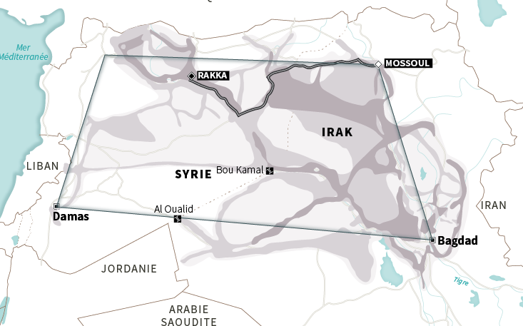 pierrebrt's tweet photo. L'avancée de Daesh en Irak et en Syrie en cartes. http://t.co/fLBAXdTk8x http://t.co/Nz6kesas1s