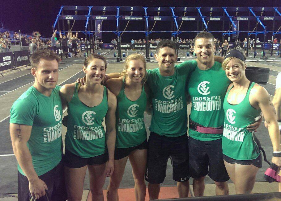 .<a href="/CFFortVancouver/">CrossFit Fort Vcvr</a> vying for their 7th consecutive trip to the <a href="/CrossFitGames/">The CrossFit Games</a>  set an early tone, winning Event 1.