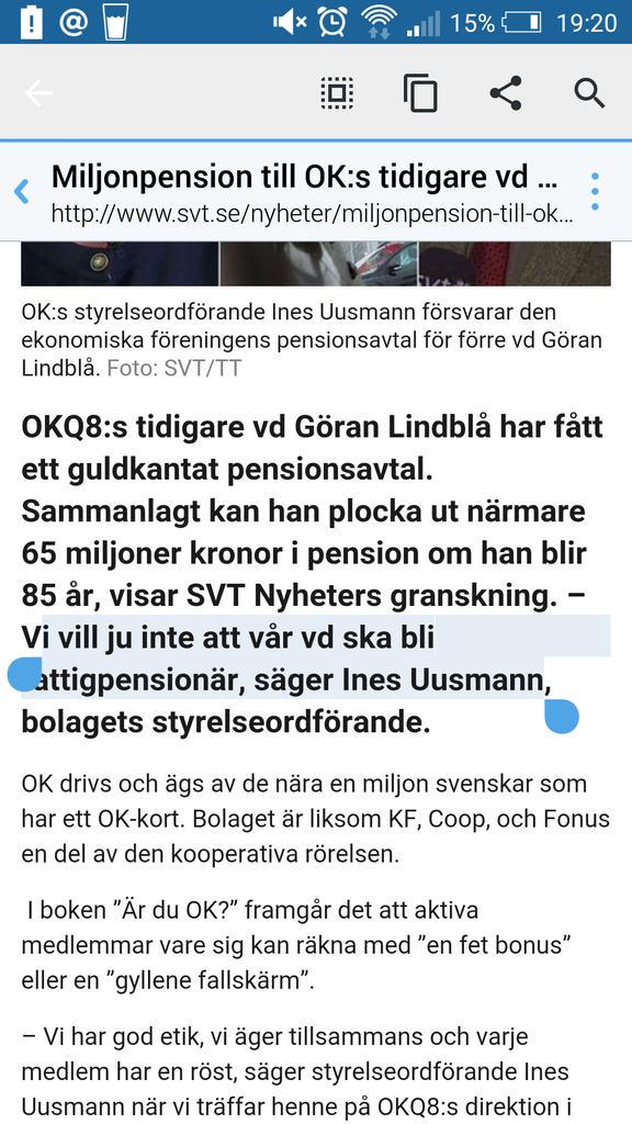 Går ut ur OK nu direkt. Vilket jävla uttalande