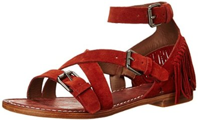 ClassicShoes4U's tweet image. ♣♤ Funky Red Fringe! Belle Sigerson Morrison Allegra Dress #Sandals #Flats Classic #Shoes 4U! amzn.to/1F7TGb4