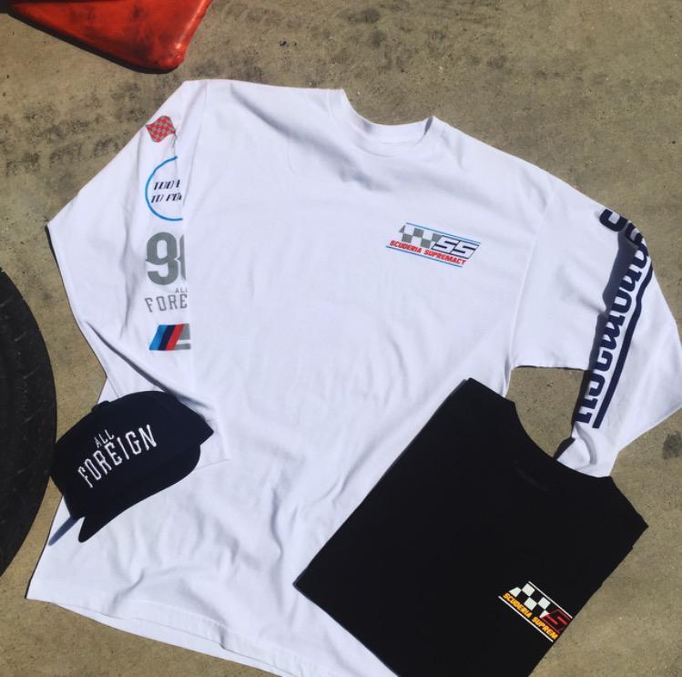 supremacyla's tweet photo. Scuderia LongSleeves available in white &amp; black colorways only at http://t.co/dsSgaslClV | Race to get it first | 🏁🚦🏁 http://t.co/5zVhme74h4