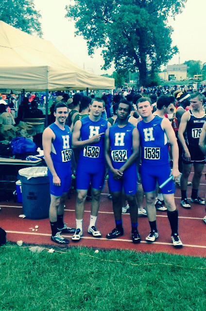 HHS_Athletics's tweet photo. State Track:
Boys 4x2 getting ready to run
@Hillsboro_Track http://t.co/W8jpUYXPrF