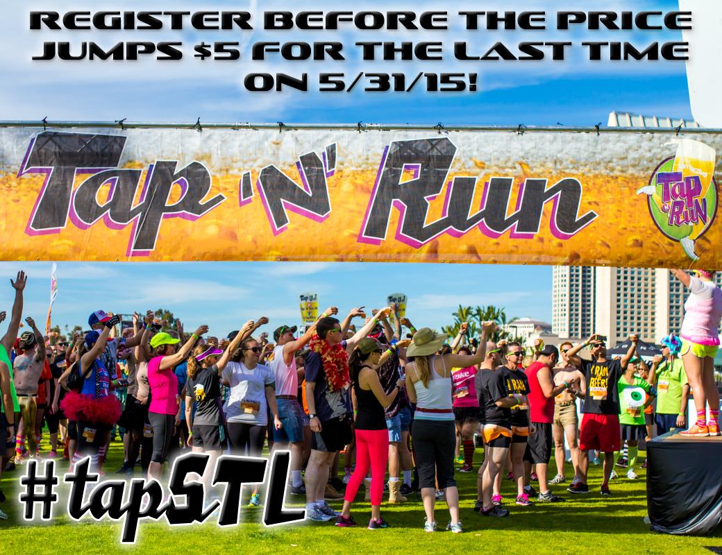 TapNRun's tweet image. Reg price goes up tomorrow at midnight for #tapSTL--sign up now! tapnrun.com/Event.php?EID=… @STLSoulard @bigriverrunning
