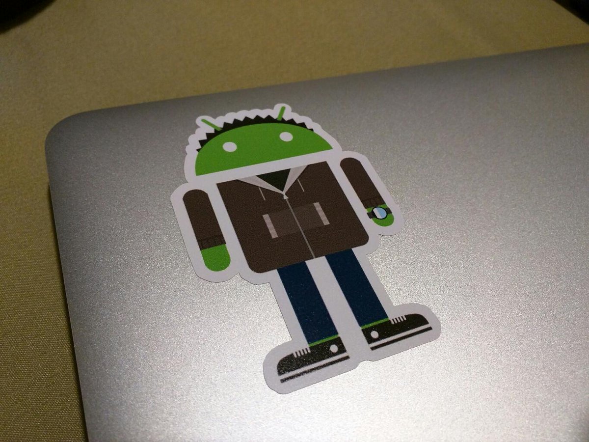 Mike_Worth's tweet image. Big fan of my new lappy sticker! #io2015 #androidify