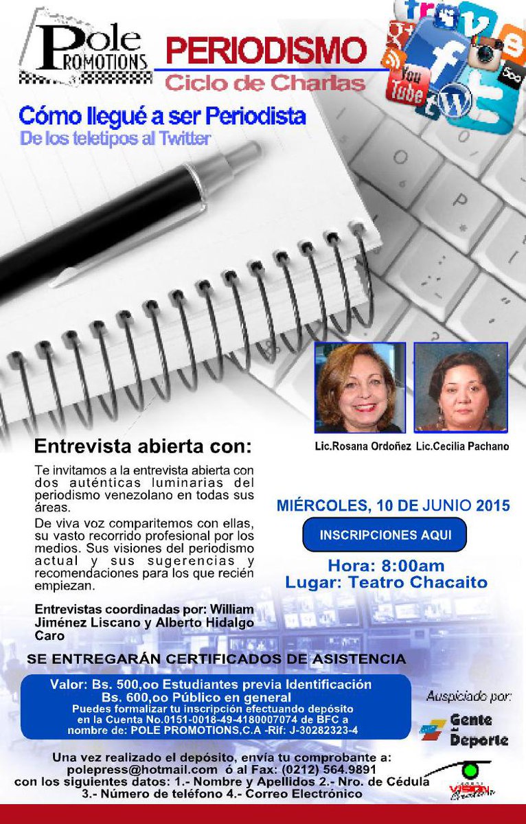 Polepress's tweet photo. Ya estan abiertas las incripciones para la 1a charla del ciclo. Te invito http://t.co/6i07q9uRTv