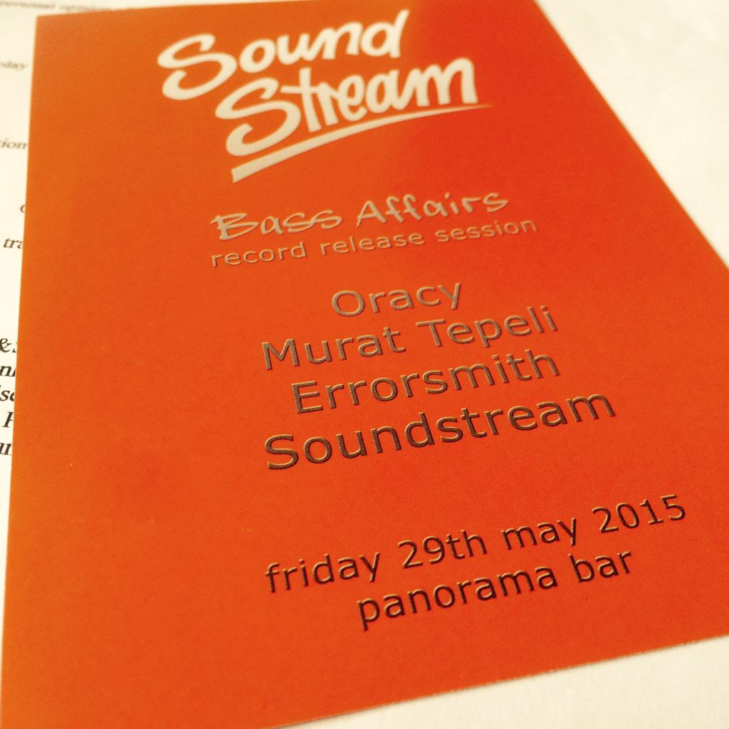 Soundstream Release at Panoramabar tonight