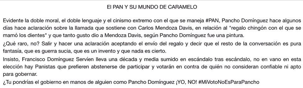 LauraTamesV's tweet photo. #MiVotoNoEsParaPancho @ElPanchDelDia http://t.co/d0RddBJVyE