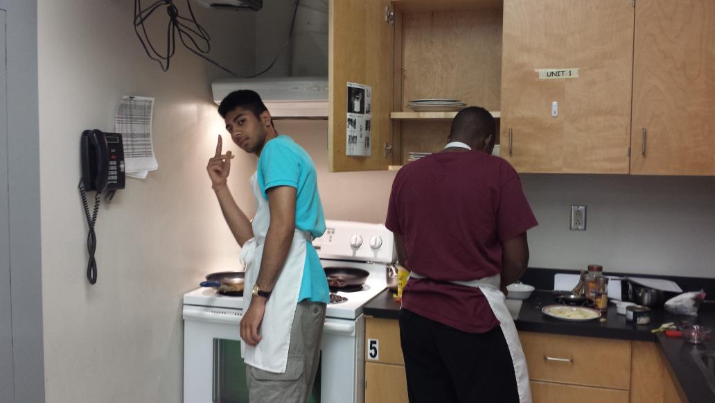 teacher_slim's tweet photo. So much excitement in the kitchen for the KP mystery box challenge! #kpsrfoods http://t.co/0kVz6F05c6