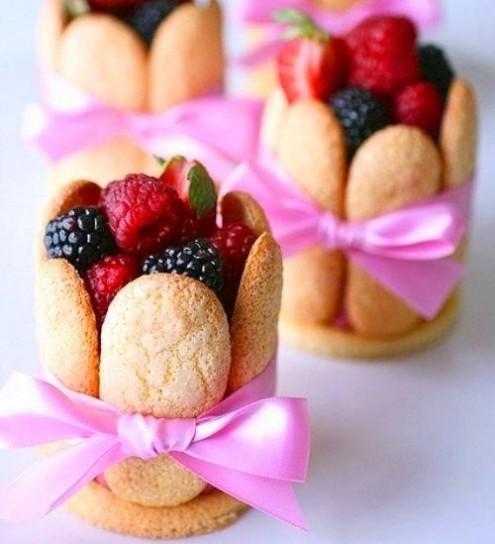 RecetasMini's tweet photo. #RecetasMini #MiniTortaFria base y paredes son plantillas, agregar crema pastelera, atar cinta y terminar c frutas RT http://t.co/HX4FYN0oo6