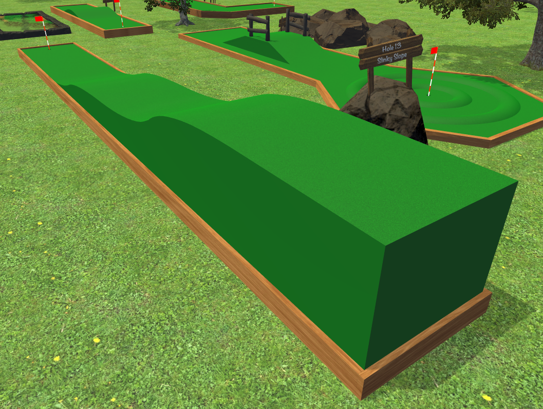 MellowMiniGolf's tweet image. Classic course, Hole 13: Slinky Slope #madewithunity #indiegame #indiedev
