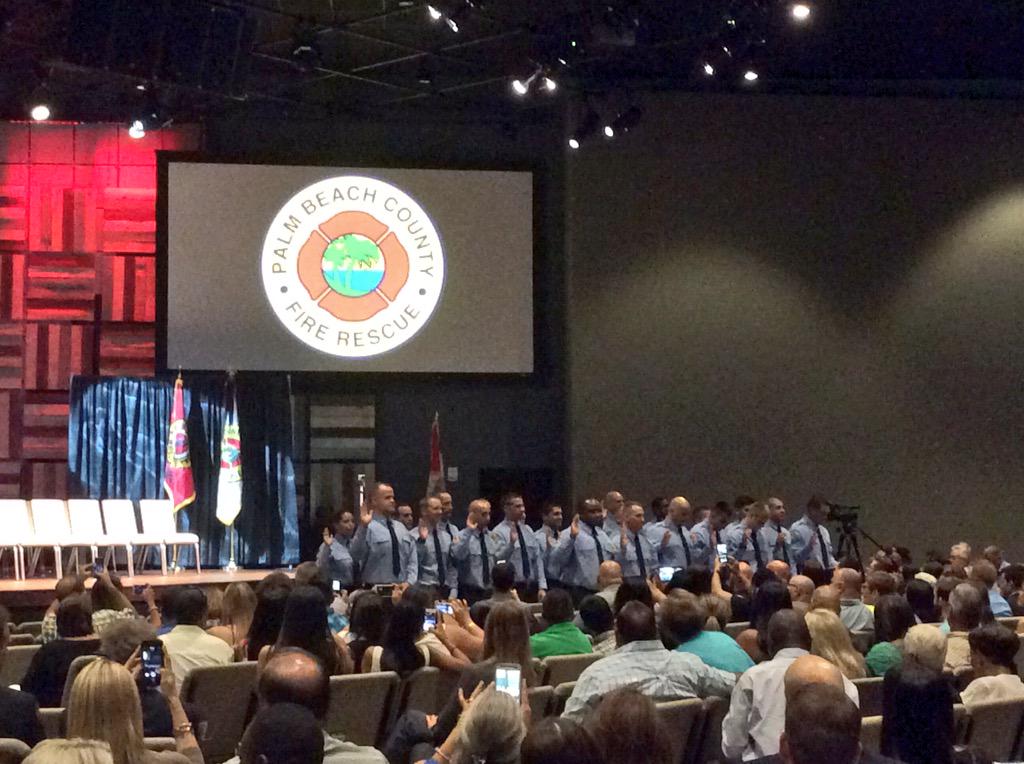 PBCFR's tweet photo. #Recruit #Class61 has just completed taking their oath to become @PBCFR #Firefighters http://t.co/lgIAi7A9lt