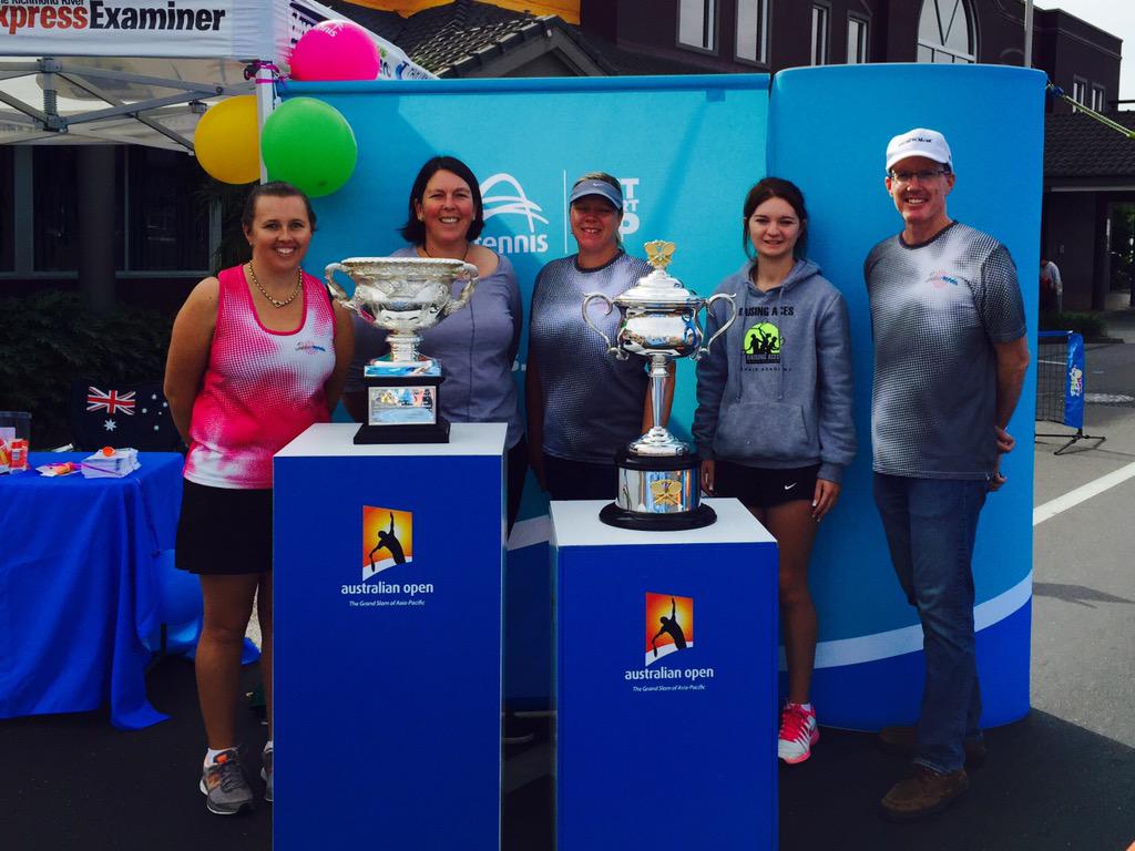 TennisAustralia's tweet photo. Congrats @CasinoTennisInc on winning the #aoblitz 2015. We've brought the trophies up to celebrate! #casinobeefweek http://t.co/u2ja2DNQcH