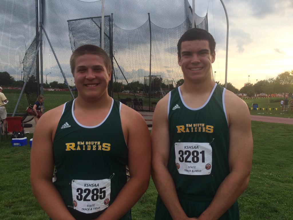Trent Flagler and Ned Bingaman go 1st and 2nd in the discus. Great to be a Raider!!!! Fantastic job guys!
