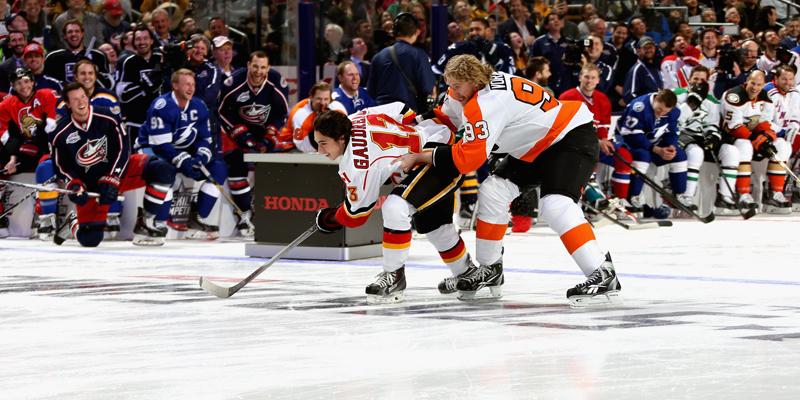 NHLFlames's tweet image. Just one of the highlight's from this year's #NHLAllStar Weekend ~ cflam.es/1CpuBKO #JohnnyHockey #fbf