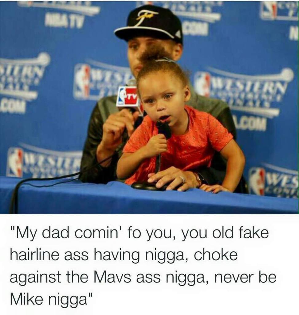 RealK_Smyllz's tweet image. Lol Steph Curry's daughter real af 😂😂