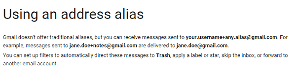 Abbrevy's tweet photo. Nifty trick: Using an address alias with #gmail #alias http://t.co/HEgcd1h2xy
