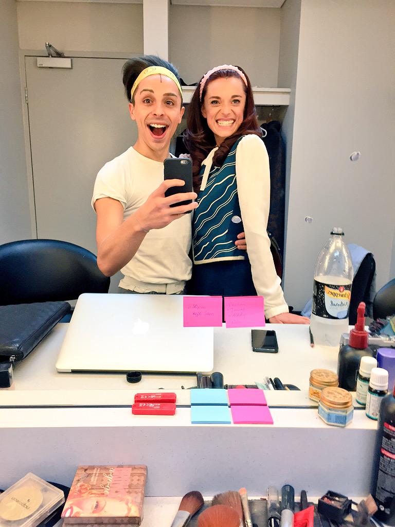 chrisjscalzo's tweet photo. Scalzarino on a Saturday morning: Take 2 - @WickedinOz w @EmilyCascarino #wickedinoz #scalzarino #thelasthurrah http://t.co/dJ2VaBwrLk