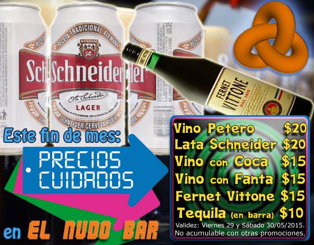 ElNudoBar's tweet photo. ¿FIN DE MES? ¡¡Finde de Precios Cuidados en @ElNudoBar!! http://t.co/VXAE4pr2Nd