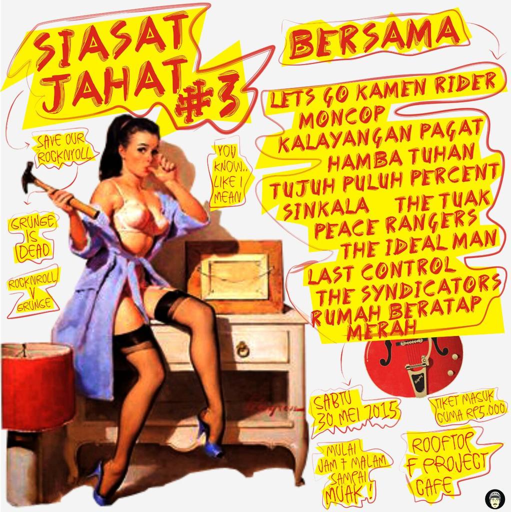 BilikBersenyawa's tweet photo. Hajatannya kawan2 @RnR_CompanyBJM &amp; grunge bjm. Yok partih bareng mereka malam ini di @FPROJECTCOFFEE . http://t.co/hXUJpWohww