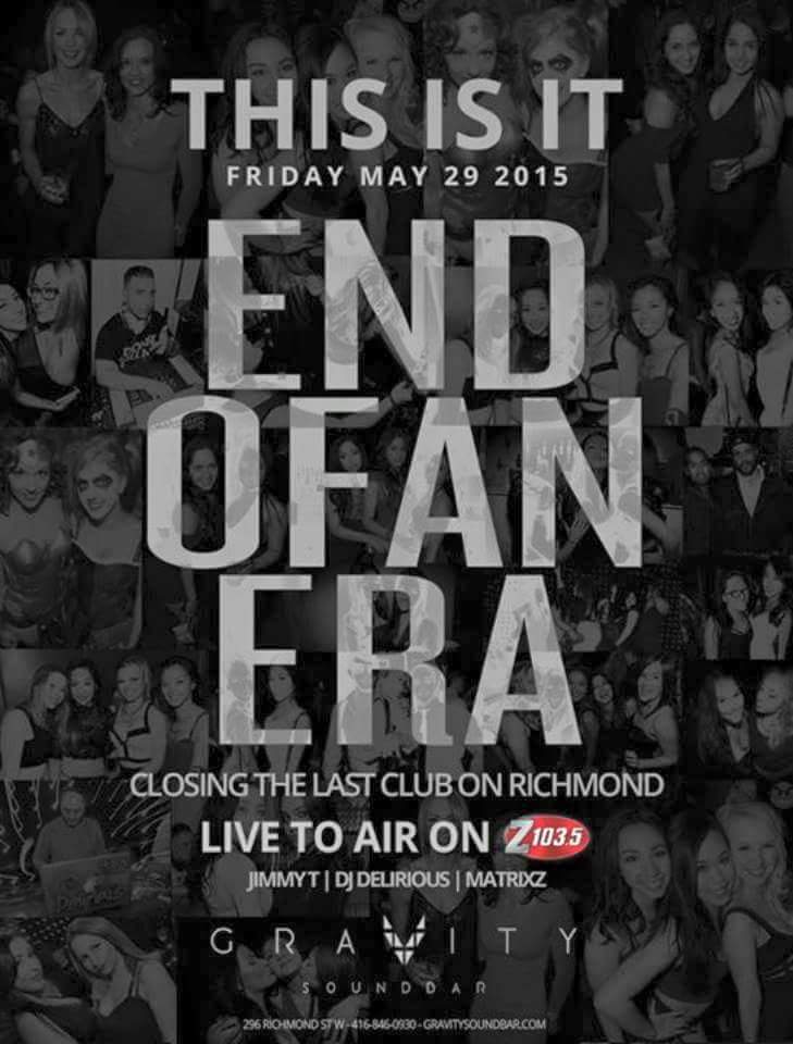 SceneToronto's tweet image. No one can even believe it but this will be the last night for the longest lasting venue on Richmond st Toronto!