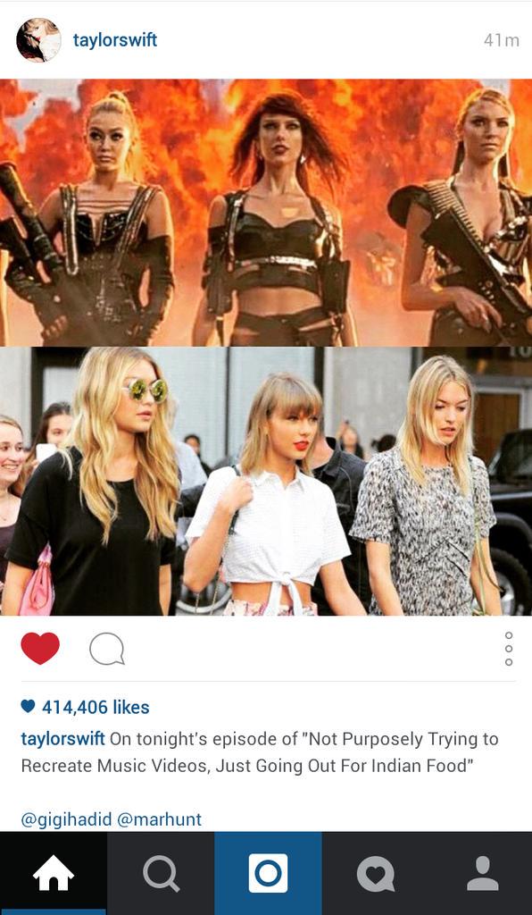 whenurdesi's tweet photo. @taylorswift13  "Just Going Out For Indian Food"
 Taylor knows where its at
#indianfood4lyfe http://t.co/wpW2a6o25G