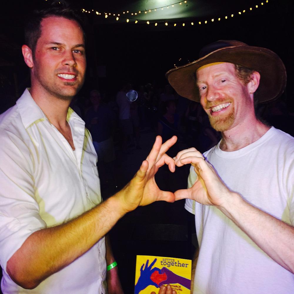IthacaFestival's tweet photo. Our favorite candy hearts! @simredmondband and Luke G are #bettertogether like nobody's business! #ithacafestival http://t.co/DBLh1iqWaU