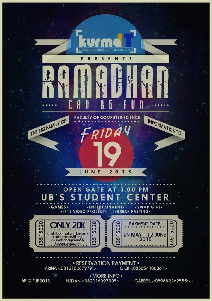IFUB2013's tweet photo. Kumpul bersama INFORMATIKA 2013. 19 Juni 2015. Acara dari, oleh, dan untuk INFORMATIKA 2013. More info : Cek POSTER http://t.co/Mdh0sSZnmk