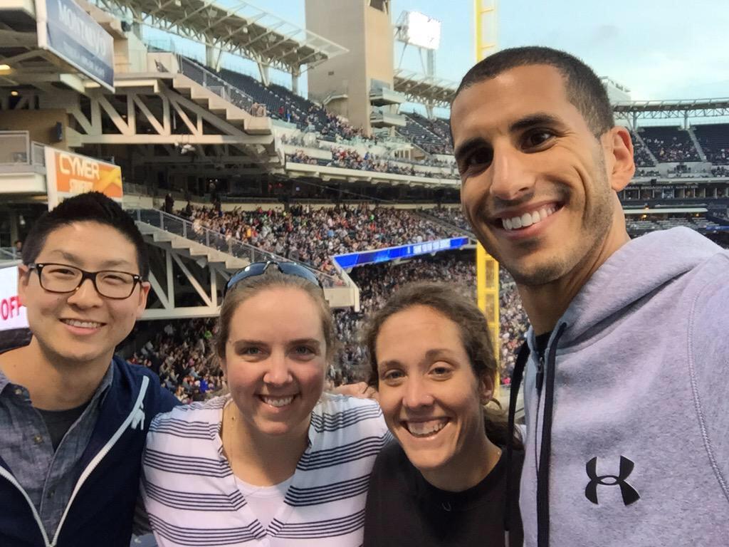 Caitlyn MooneyMD (She/Her) (@caitlynmooneymd) on Twitter photo Fellows enjoying end of acsm conference with pirates - Padres game @trey_duff and <a href="/sportinglifeMD/">Brian Young Kim</a> #ACSM15 #SDinHD Fellows enjoying end of acsm conference with pirates - Padres game @trey_duff and <a href="/sportinglifeMD/">Brian Young Kim</a> #ACSM15 #SDinHD