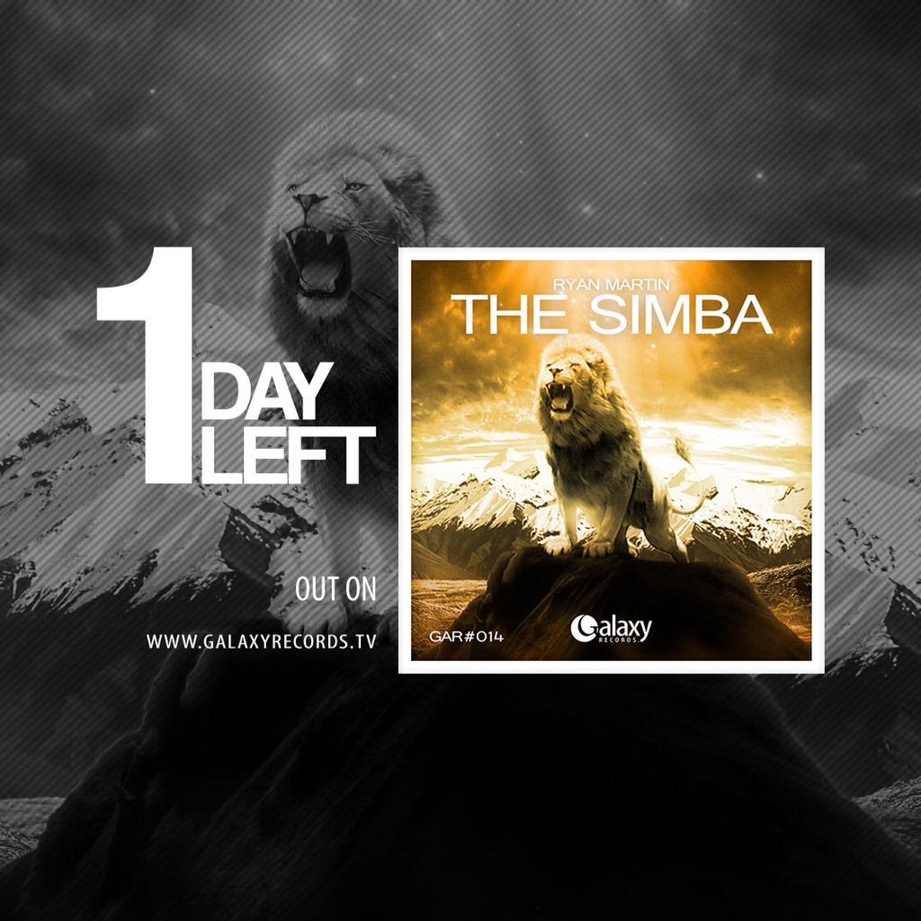 glxyrcrds's tweet photo. One day left! @ryantandika - #TheSimba, out on @GalaxyRecs! #GAR014 http://t.co/hKTjhn0OCz