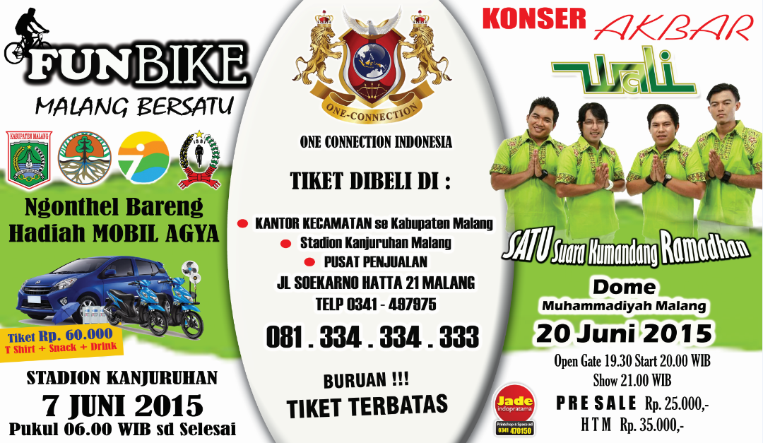 yuk datang ke acara funbike berhadiah mobil dan konser wali band di umm dome