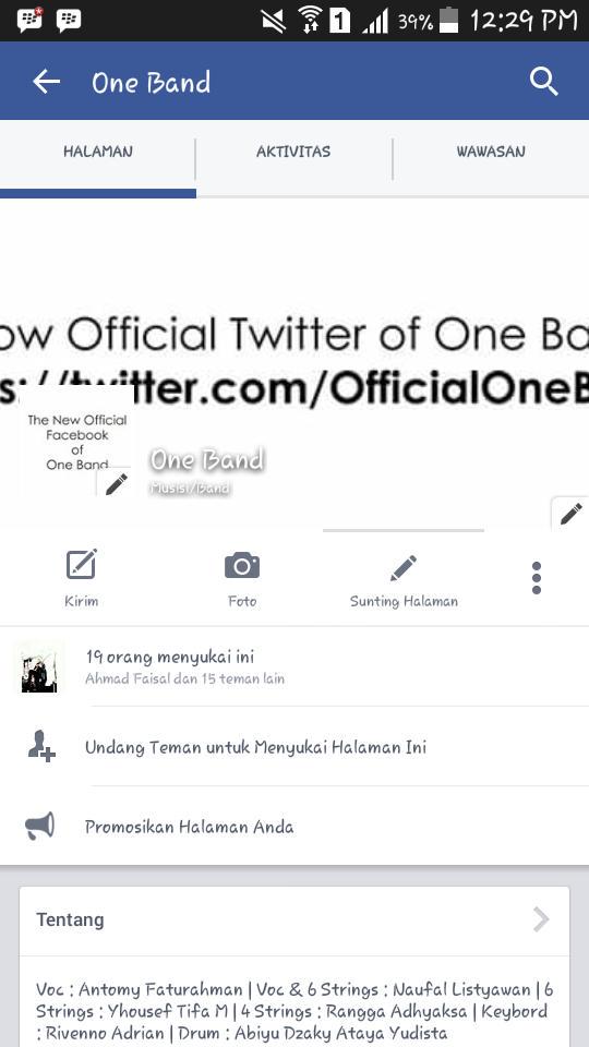 OfficialOneBand's tweet photo. Jangan lupa follow official account facebook one band yg baru ya. Terimakasih http://t.co/z8ONp4phMq