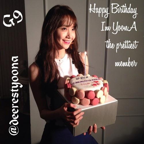 Happy Birthday Im YoonA( )
we are proud of u. please,keep togetherness in the middle of Girls9enerati0n 