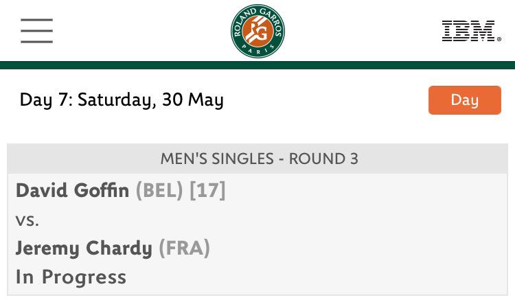 DavidGoffinFans's tweet photo. Matchtime!! #Goffin - Chardy! #RolandGarros2015 #RG15 http://t.co/EbvwRUsp0p