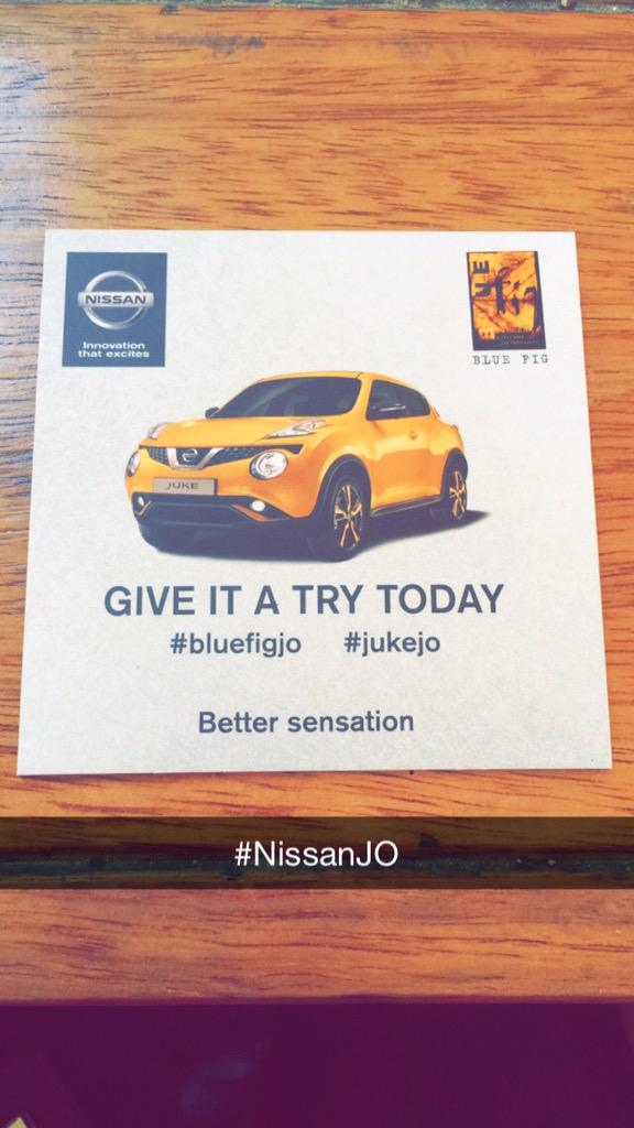 iamsarahsharif's tweet photo. - Can't wait to try @NissanJordan #JukeJO car :D it's gonna be a fun ride! #Bluefigjo #NissanJO #Amman #Jordan #JO http://t.co/AmAFeRxz2R