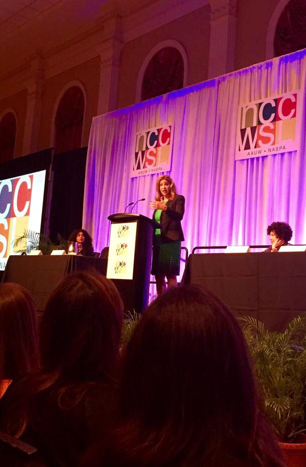 AmandaRSimpson's tweet photo. Still getting shivers from the thousand person standing ovation Thursday night @NCCWSL @NASPAtweets @AAUW #NCCWSL15 http://t.co/yL6dpdwWdm