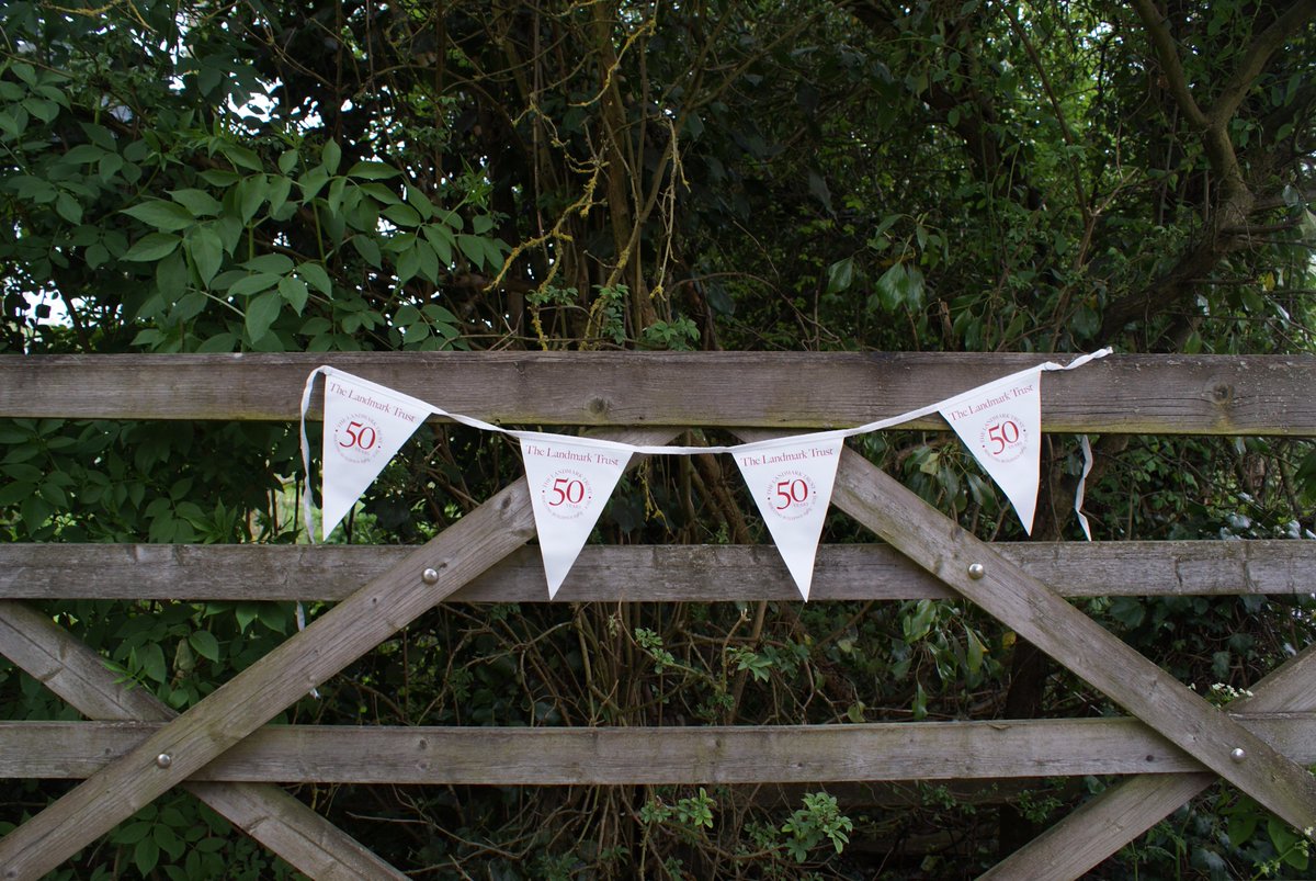 artcath's tweet photo. Birthday bunting at Lengthsman's Cottage @LandmarkTrust #Landmark50 http://t.co/mMXlRYLs5B