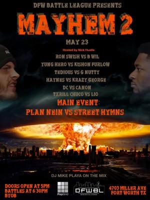 StreetHymns's tweet photo. “@djwadeo: Event Recap: @DFWBATTLELEAGUE #Mayhem2 http://t.co/vDiCvBVDgJ http://t.co/SSk0nPjA15” DOPE! ft. @plannein, @RonSwish, Lio & more👌