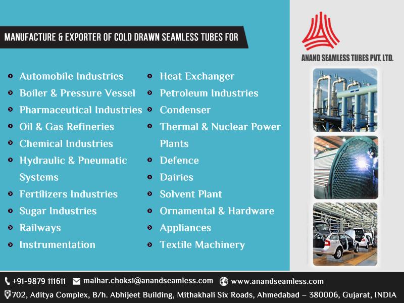 anandseamless's tweet image. #ColdDrawn #SeamlessPipes #HeatExchanger #BoilerTubes #HydraulicTubes #GeneralEngineering #MechanicalTubes