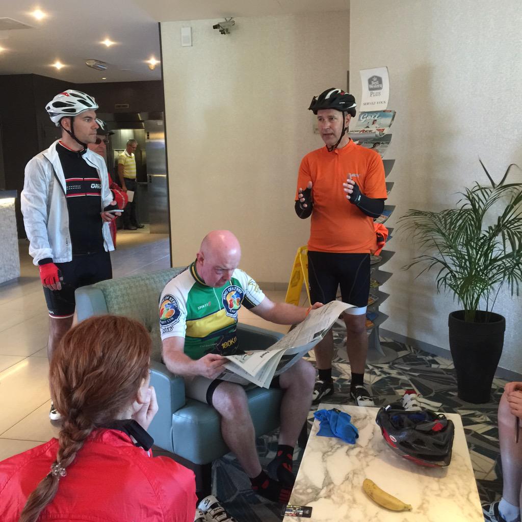 FrancesEason's tweet photo. @O2O_Cycle final briefing for the sportif http://t.co/mjKCQOQaZL
