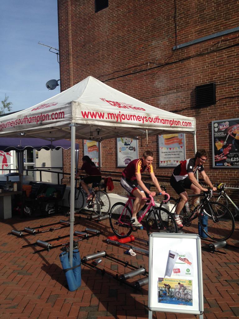 FiHares's tweet photo. @surcClub good morning! 20 hours in, over 3000km cycled #RideNepal - go team! http://t.co/cCwdzvMdCR