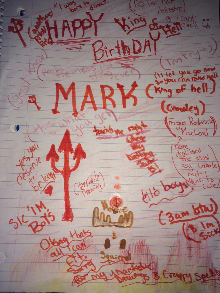  when you have no artistic skills whatsoever and your sick but you try happy birthday  