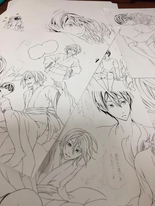 やっとペン入れきたー!!ペン入れが一番好き…!! 