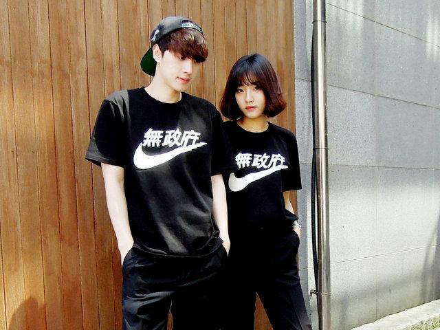 韓国ファッション メンズ この夏は無政府tシャツをペアで着たいですㅋㅋㅋ 韓国 韓国ファッション ブラックコーデ 韓国 好きな人rt Http T Co Ojginzjtkw Twitter