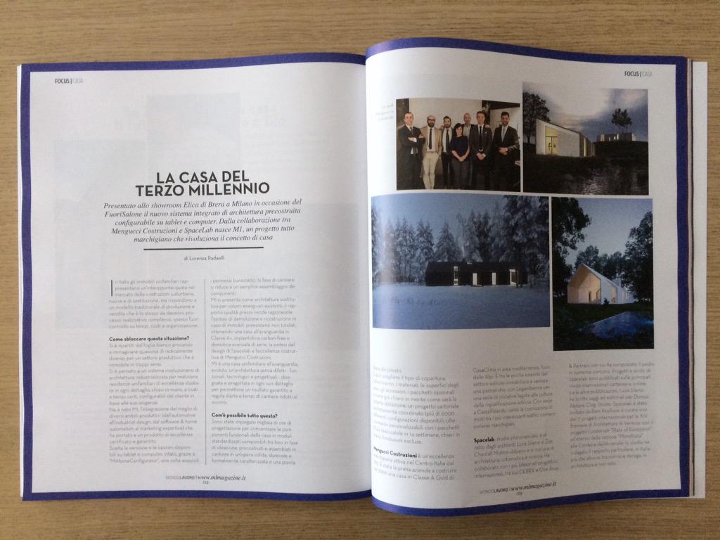 "La casa del terzo millennio": bellissimo articolo su <a href="/m1system/">M1</a> nell'ultimo numero di <a href="/ml_ggfgroupnet/">mondolavoro</a> !