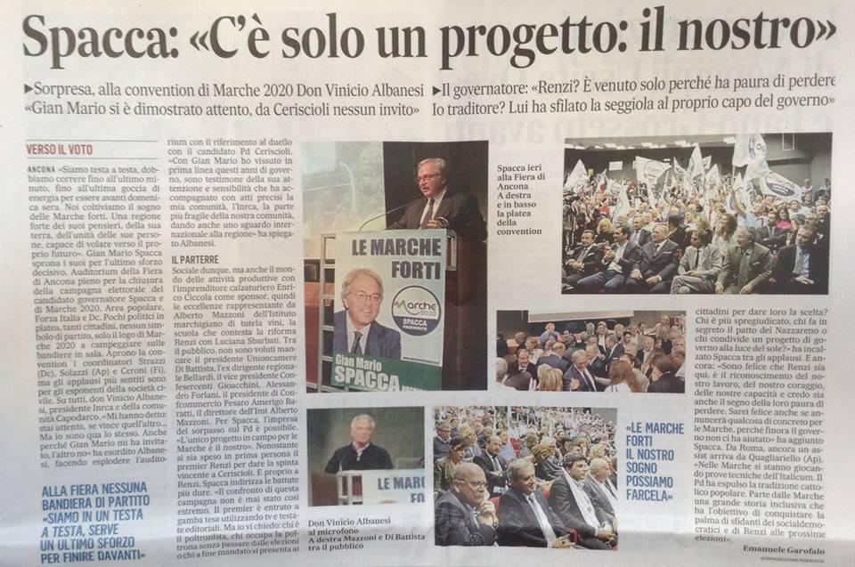 GianMarioSpacca's tweet photo. Noi coltiviamo il sogno delle Marche forti. Una regione capace di volare verso il proprio futuro #leMarcheForti http://t.co/5wcMm4jDHt