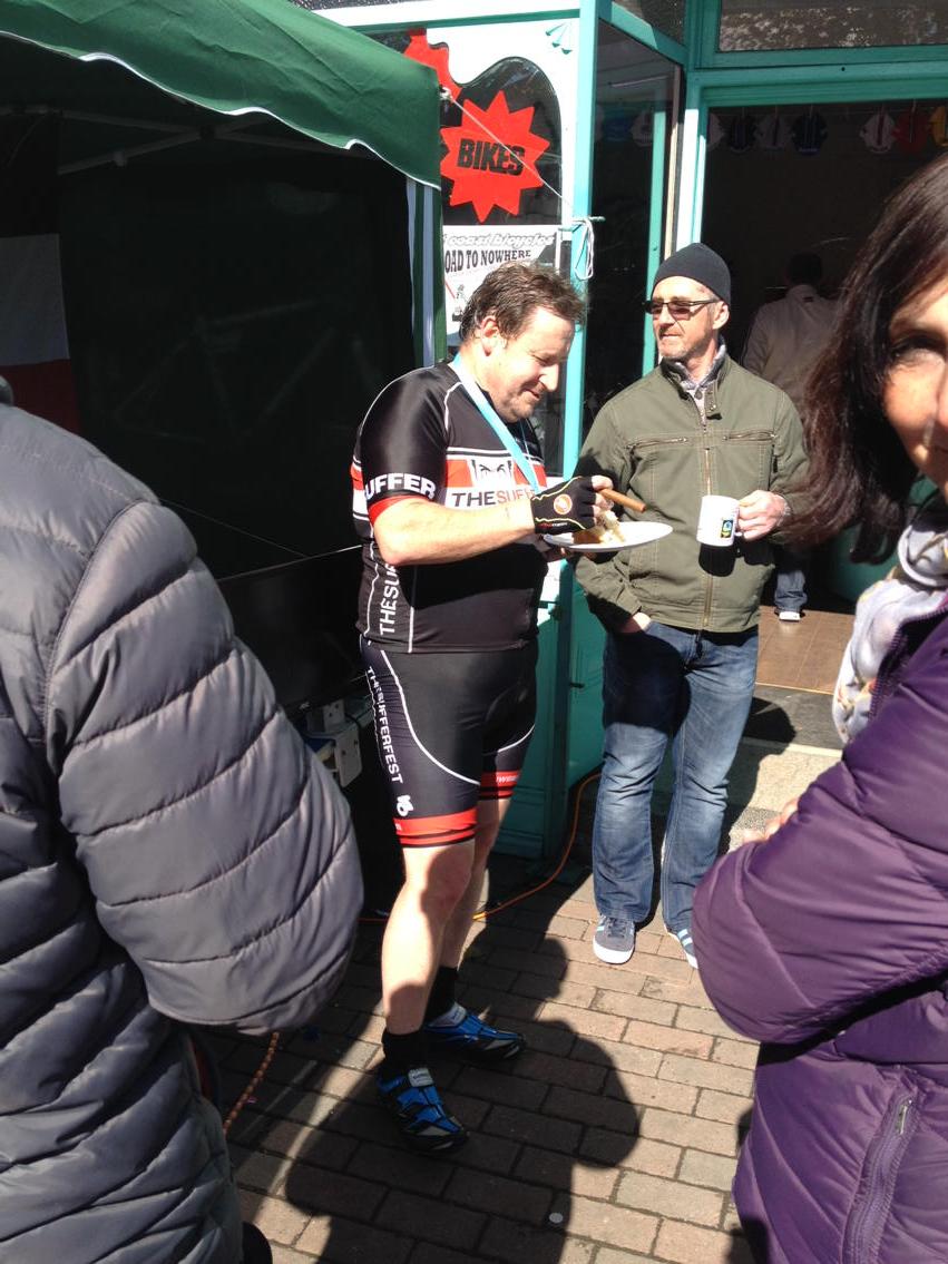 Cake and a cigar. Thoroughly deserved. <a href="/PegesusHull/">Mark Ellam</a> <a href="/ECB_Hull/">East Coast Bicycles</a> <a href="/RoadToNowhere_1/">Road to Nowhere</a>