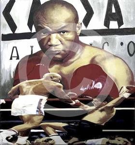 RAWSAKStudioInc's tweet photo. My painting "George Foreman" - 30" x 32" - Oil Paint on Canvas #GeorgeForeman #PopArt #BobWomack http://t.co/B4iRtkmCg7