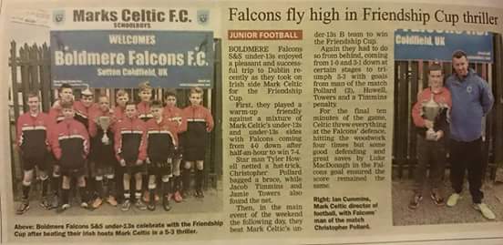 boldmerefalcons's tweet photo. Article about our recent trip to Dublin in the Sutton Coldfield Observer. http://t.co/d4daKtf808