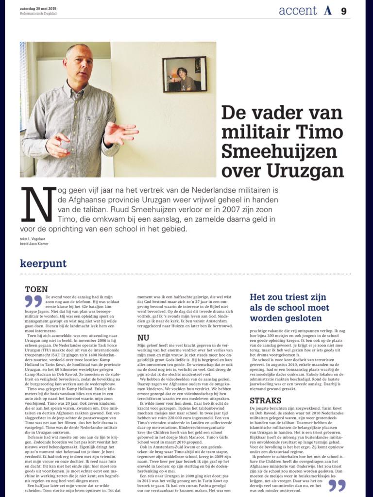 arieslob's tweet photo. Indrukwekkend interview in @refdag met vader van omgekomen Nederlandse militair in Uruzgan http://t.co/TbB3dvx4B7