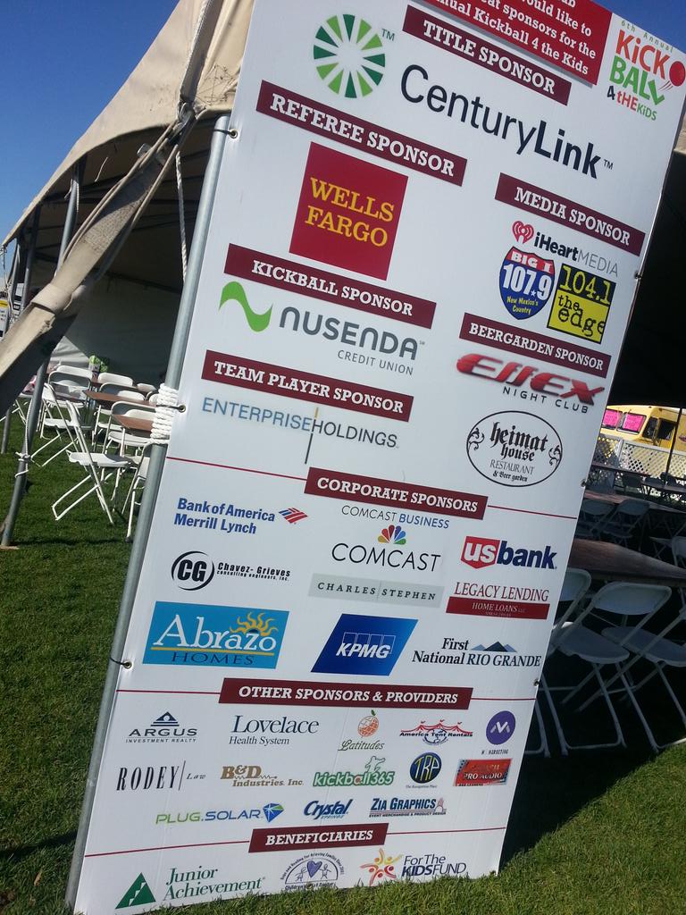 PlugSolar's tweet photo. We're ready to keep you charged! All set up at Kick Ball For The Kids hosted by @ABQActive2030 #K4TK #plugintosolar http://t.co/GhOeo16mck